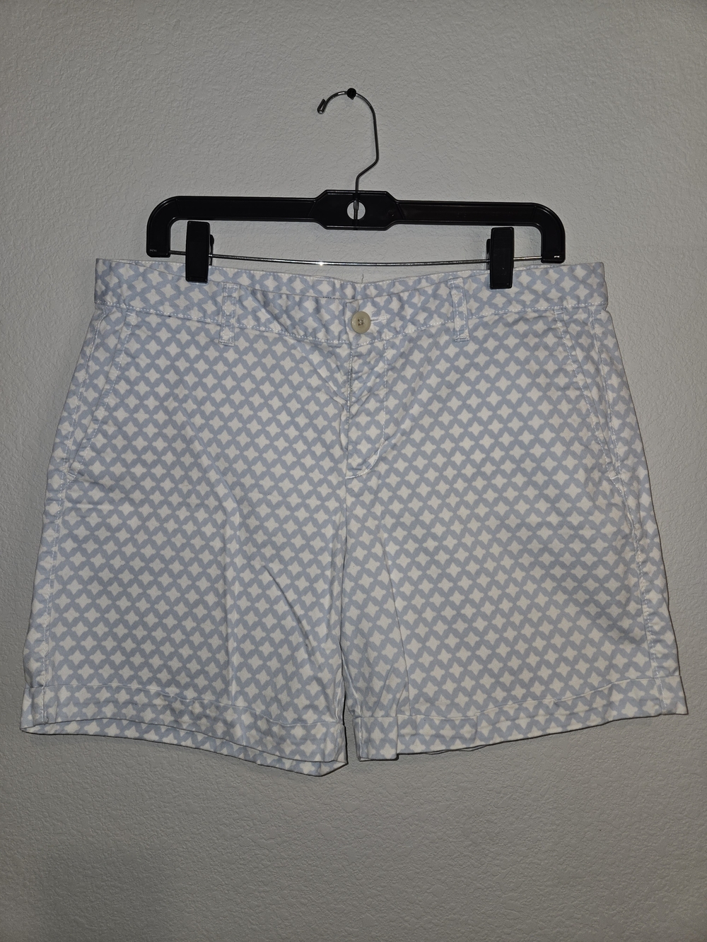 GAP Light Blue and White Patterned Women's Shorts